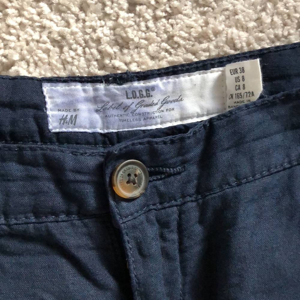 H&M linen capri pants